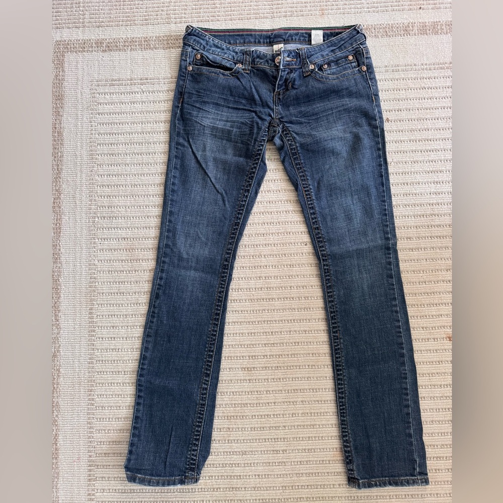 DKNY Dark Blue Denim with Gold Button